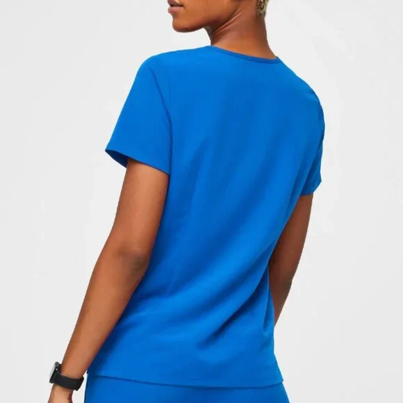 FIGS Kasma 3 pocket scrub top, blue (M) NWT - Picture 2 of 4